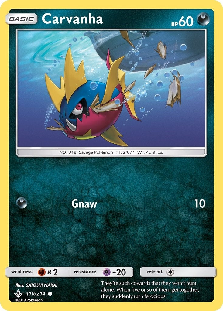 Image for Carvanha (SM - Unbroken Bonds) (110/214) - Pokemon