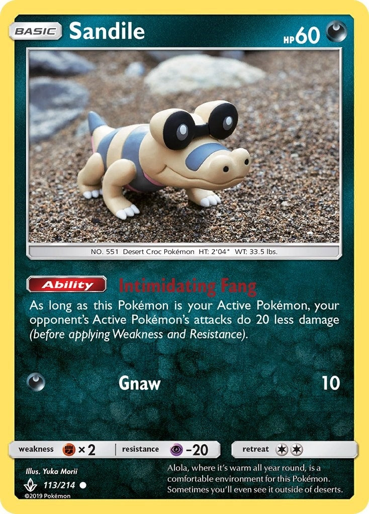 Image for Sandile (113) (SM - Unbroken Bonds) (113/214) - Pokemon