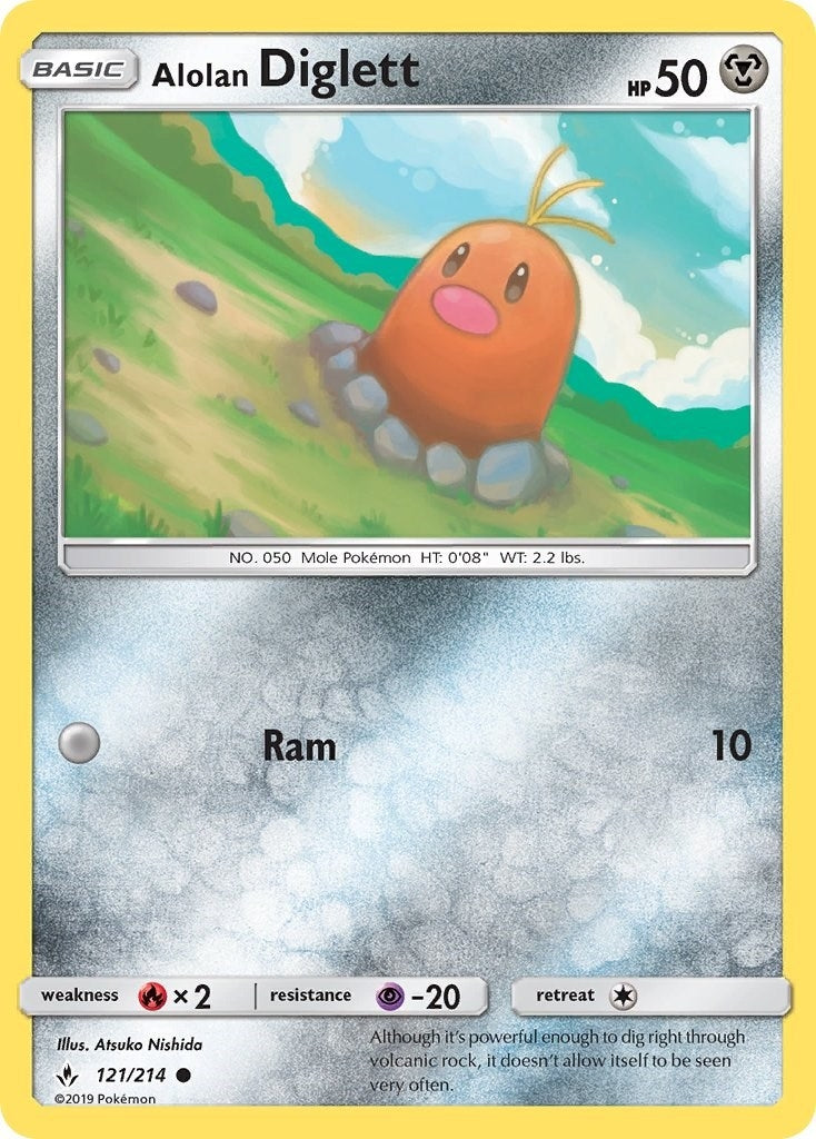 Image for Alolan Diglett (SM - Unbroken Bonds) (121/214) - Pokemon
