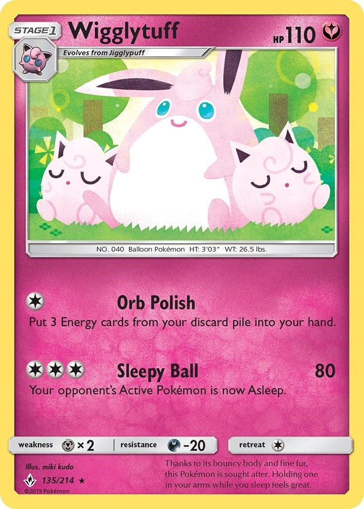 Image for Wigglytuff (SM - Unbroken Bonds) (135/214) - Pokemon