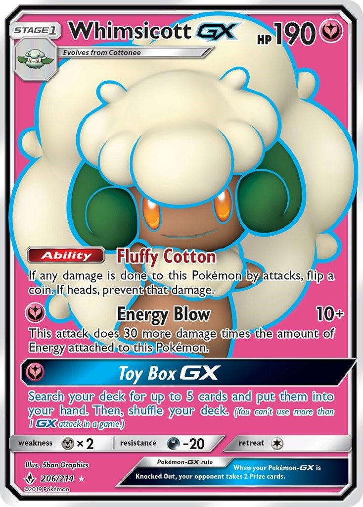 Image for Whimsicott GX (Full Art) (SM - Unbroken Bonds) (206/214) - Pokemon