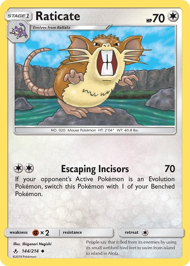 Image for Raticate (SM - Unbroken Bonds) (144/214) - Pokemon