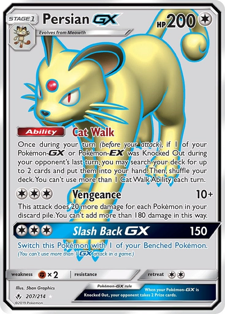 Image for Persian GX (Full Art) (SM - Unbroken Bonds) (207/214) - Pokemon