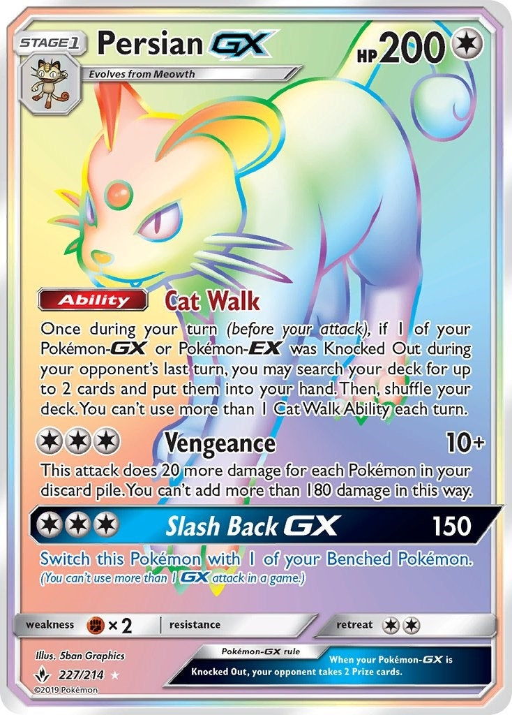 Image for Persian GX (Secret) (SM - Unbroken Bonds) (227/214) - Pokemon