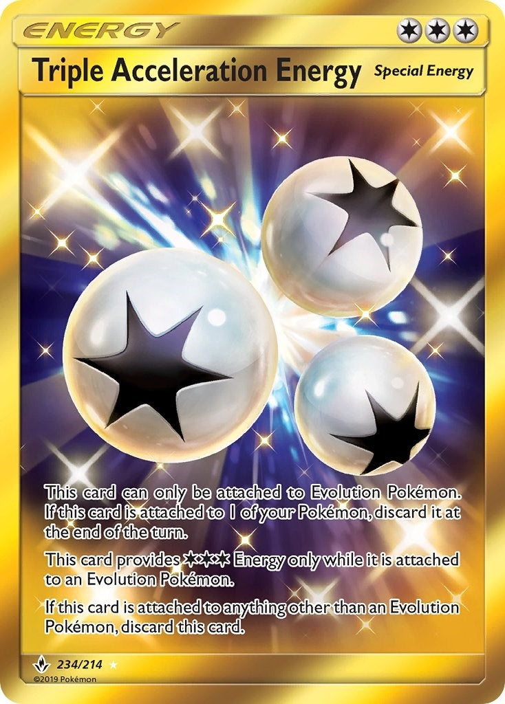 Image for Triple Acceleration Energy (Secret) (SM - Unbroken Bonds) (234/214) - Pokemon
