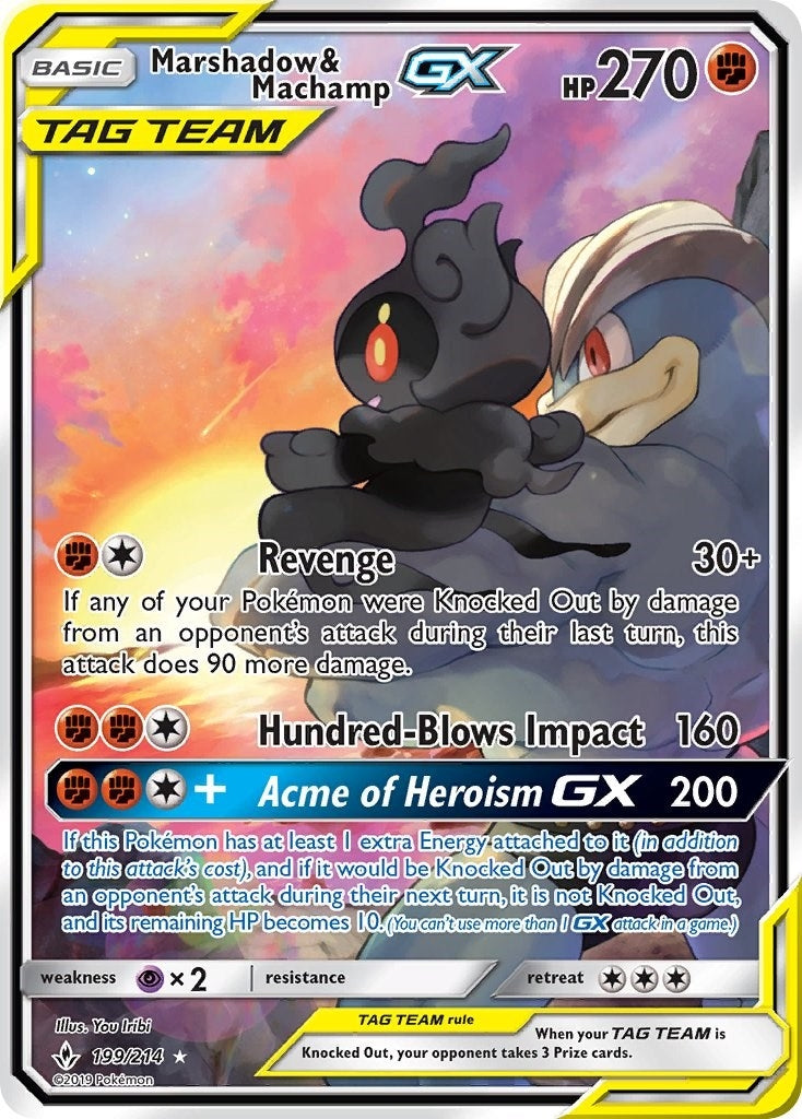 Image for Marshadow & Machamp GX (199) (Full Art) (SM - Unbroken Bonds) (199/214) - Pokemon
