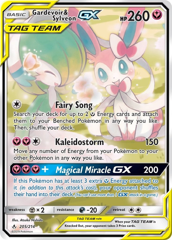 Image for Gardevoir & Sylveon GX (205) (Alternate Full Art) (SM - Unbroken Bonds) (205/214) - Pokemon