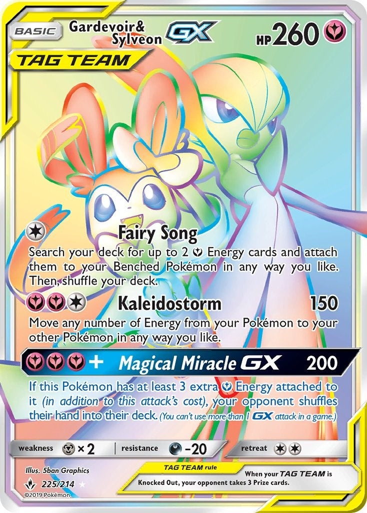 Image for Gardevoir & Sylveon GX (Secret) (SM - Unbroken Bonds) (225/214) - Pokemon