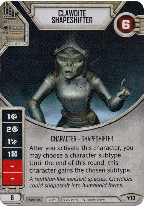 Image for Clawdite Shapeshifter (Allies of Necessity) (13) - Star Wars: Destiny