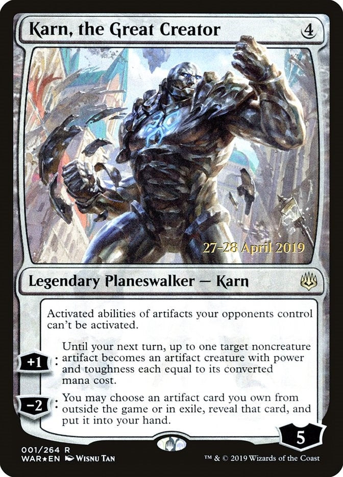 Image for Karn, the Great Creator (Prerelease Cards) (1) - Magic: The Gathering