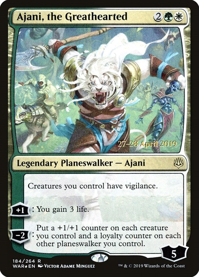 Image for Ajani, the Greathearted (Prerelease Cards) (184) - Magic: The Gathering