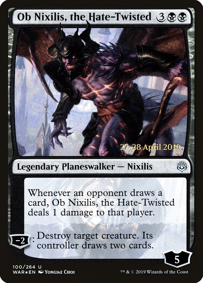 Image for Ob Nixilis, the Hate-Twisted (Prerelease Cards) (100) - Magic: The Gathering
