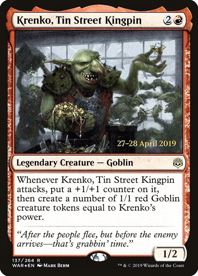 Image for Krenko, Tin Street Kingpin (Prerelease Cards) (137) - Magic: The Gathering