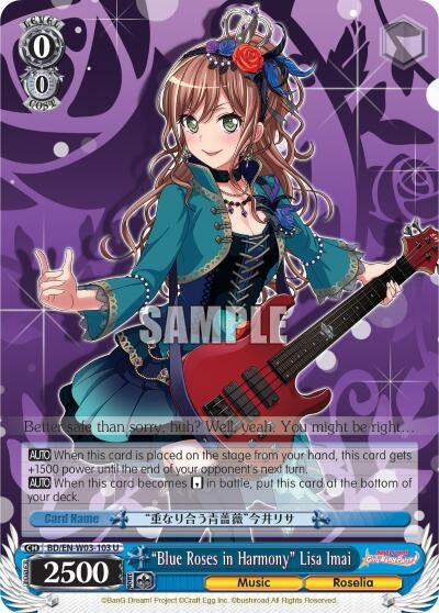 Image for "Blue Roses in Harmony" Lisa Imai (BanG Dream! Girls Band Party! MULTI LIVE) (BD/EN-W03-103 U) - Weiss Schwarz