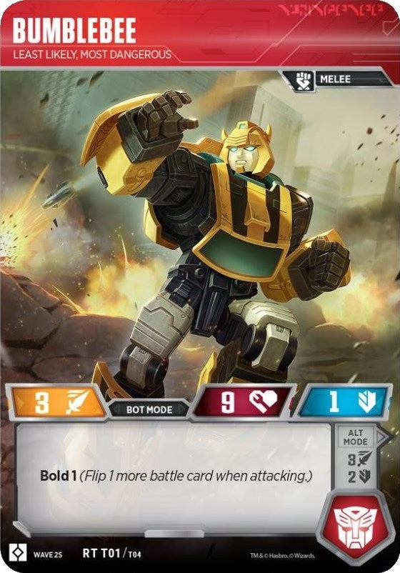 Image for Bumblebee - Least Likely, Most Dangerous (Wave 2S - Bumblebee vs Megatron) (Rise of the Combiners) (T01) - Transformers TCG