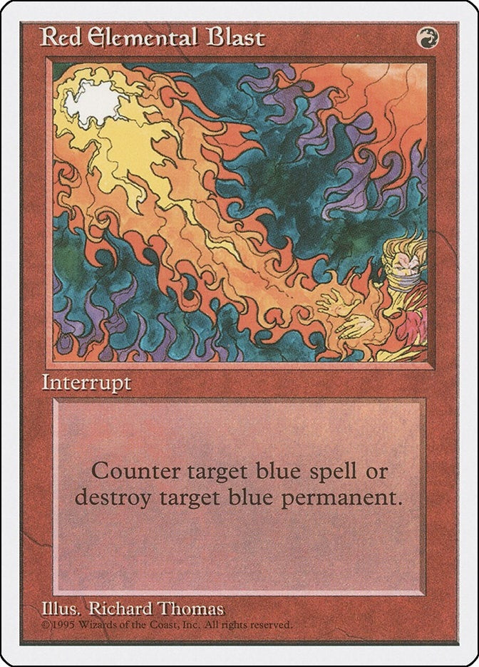 Image for Red Elemental Blast (Fourth Edition) - Magic: The Gathering