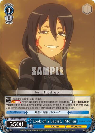 Image for Look of a Sadist, Pitohui (Gun Gale Online) (GGO/S59-E075 R) - Weiss Schwarz