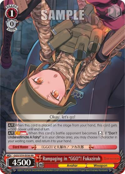 Image for Rampaging in "GGO"! Fukaziroh (Gun Gale Online) (GGO/S59-E036 RR) - Weiss Schwarz
