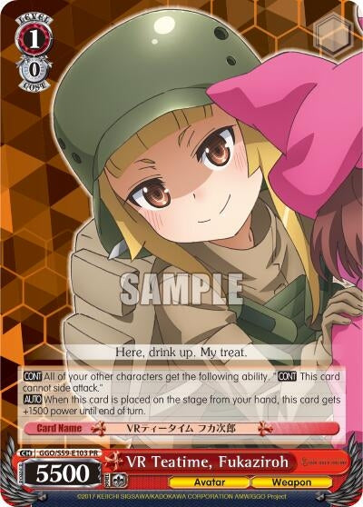 Image for VR Teatime, Fukaziroh (Gun Gale Online) (GGO/S59-E103 PR) - Weiss Schwarz
