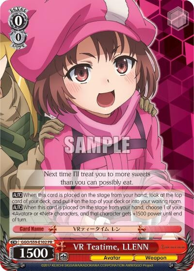 Image for VR Teatime, LLENN (Gun Gale Online) (GGO/S59-E102 PR) - Weiss Schwarz