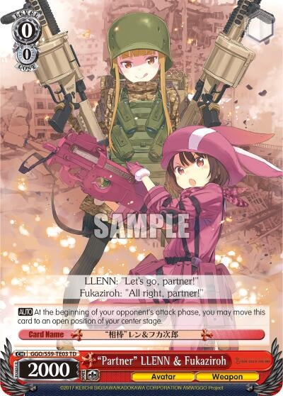 Image for "Partner" LLENN & Fukaziroh (Gun Gale Online) (GGO/S59-TE03 TD) - Weiss Schwarz