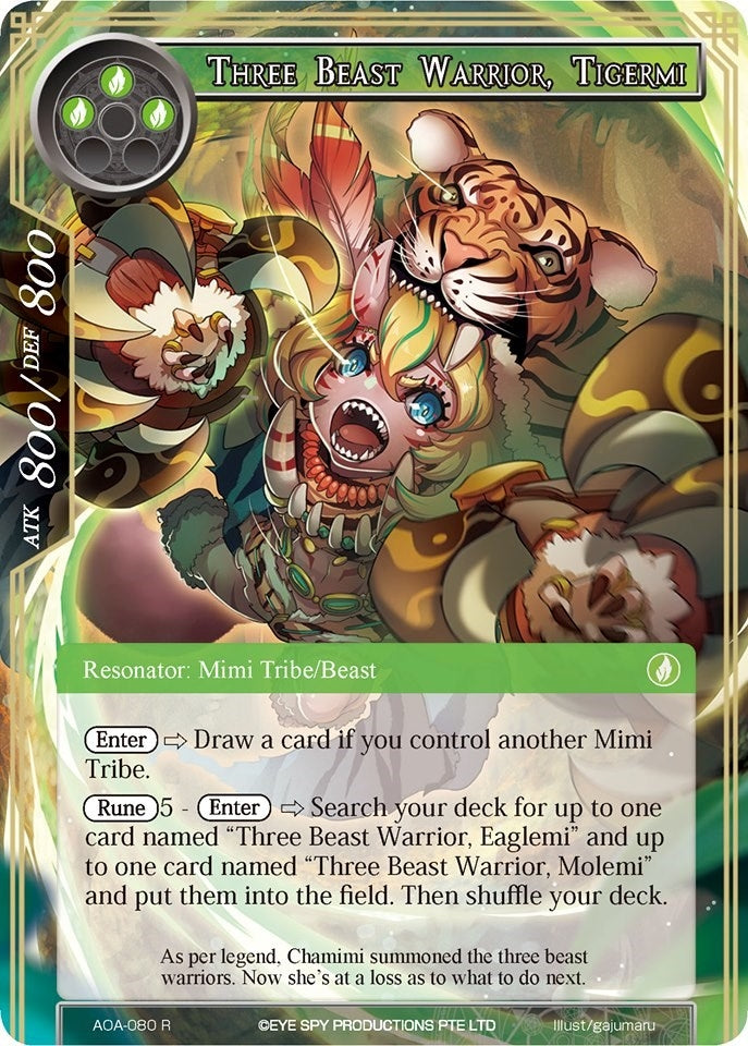 Image for Three Beast Warrior, Tigermi (Awakening of the Ancients) (AOA-080) - Force of Will