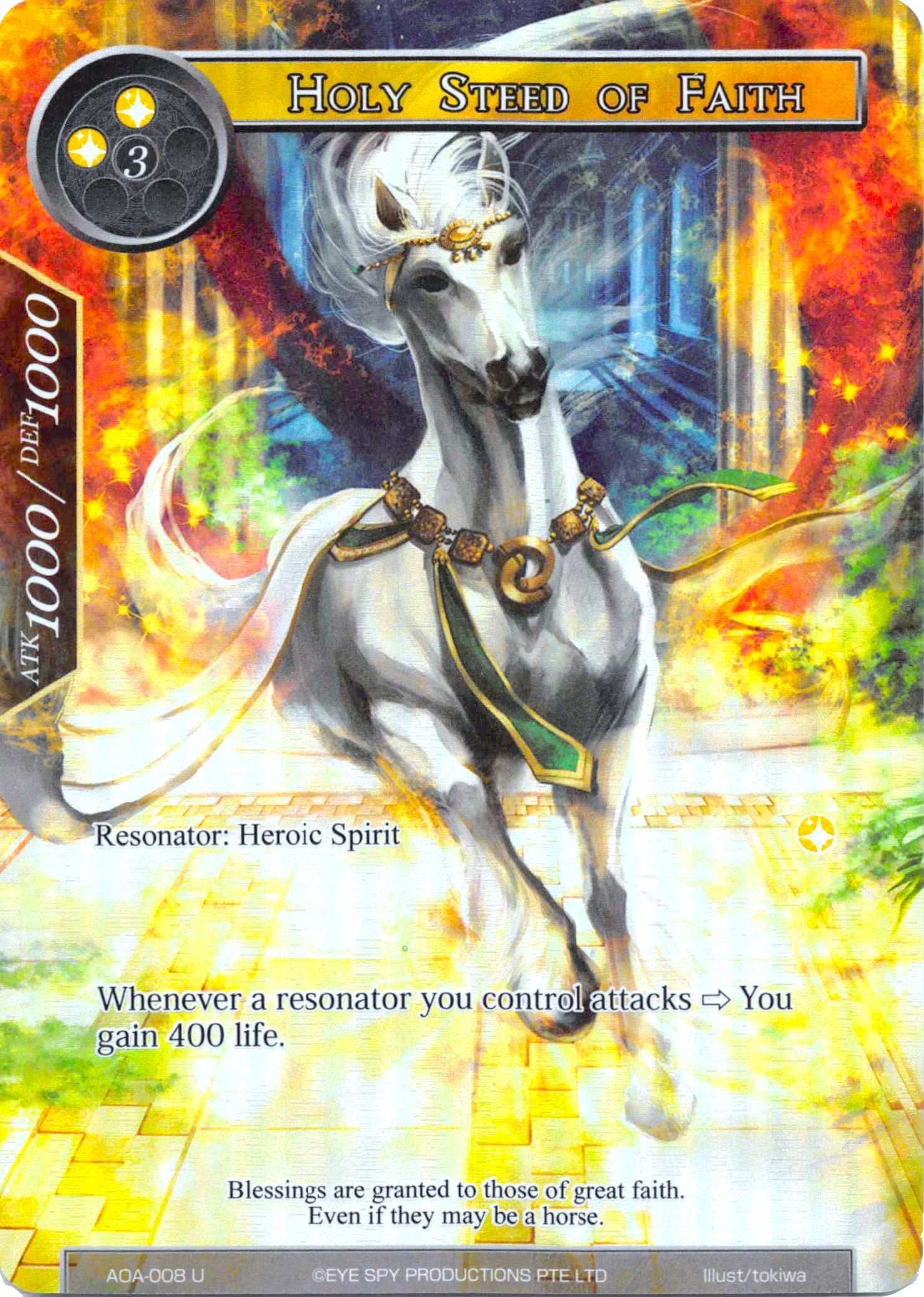 Image for Holy Steed of Faith (Full Art) (Awakening of the Ancients) (AOA-008) - Force of Will