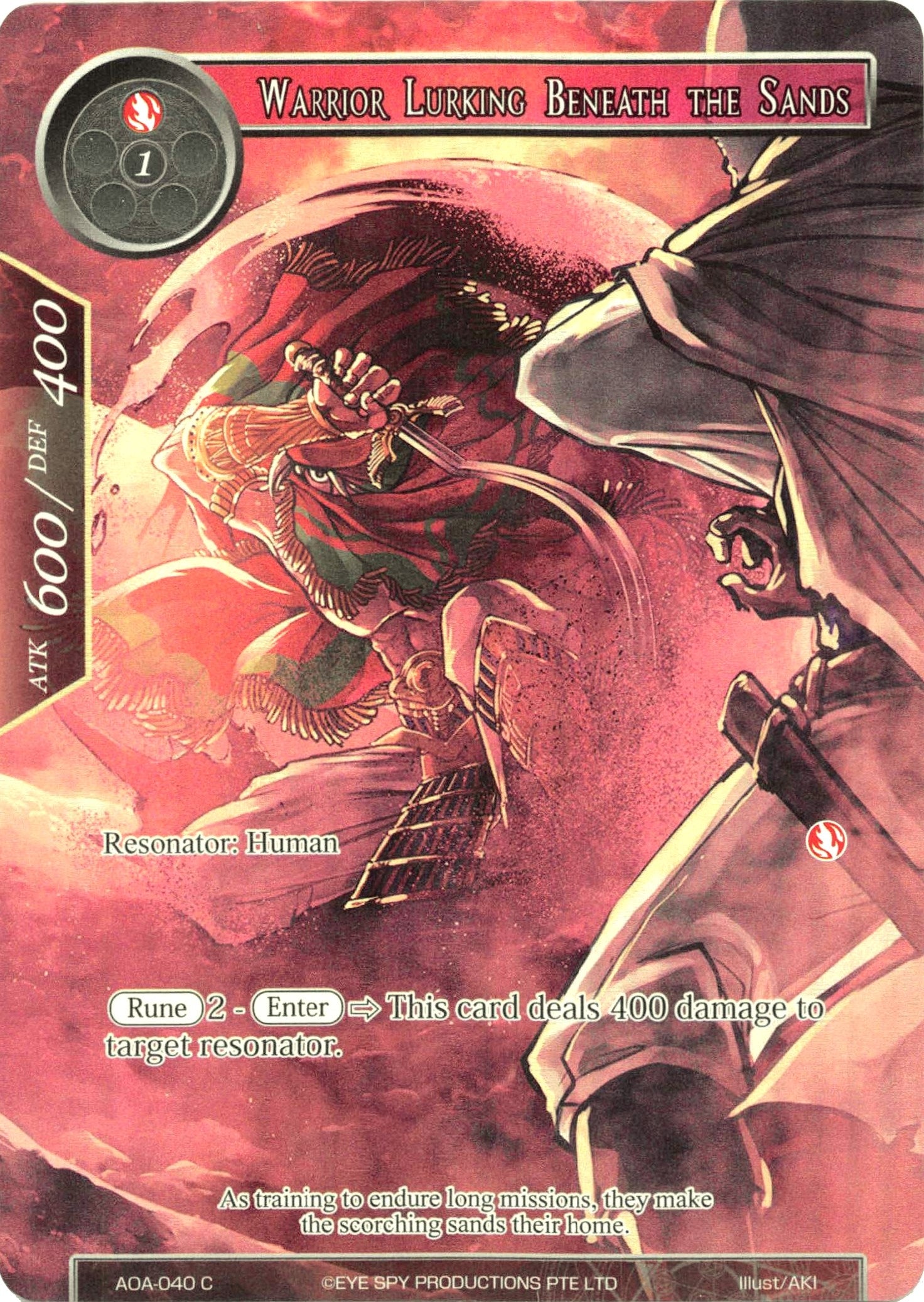 Image for Warrior Lurking Beneath the Sands (Full Art) (Awakening of the Ancients) (AOA-040) - Force of Will