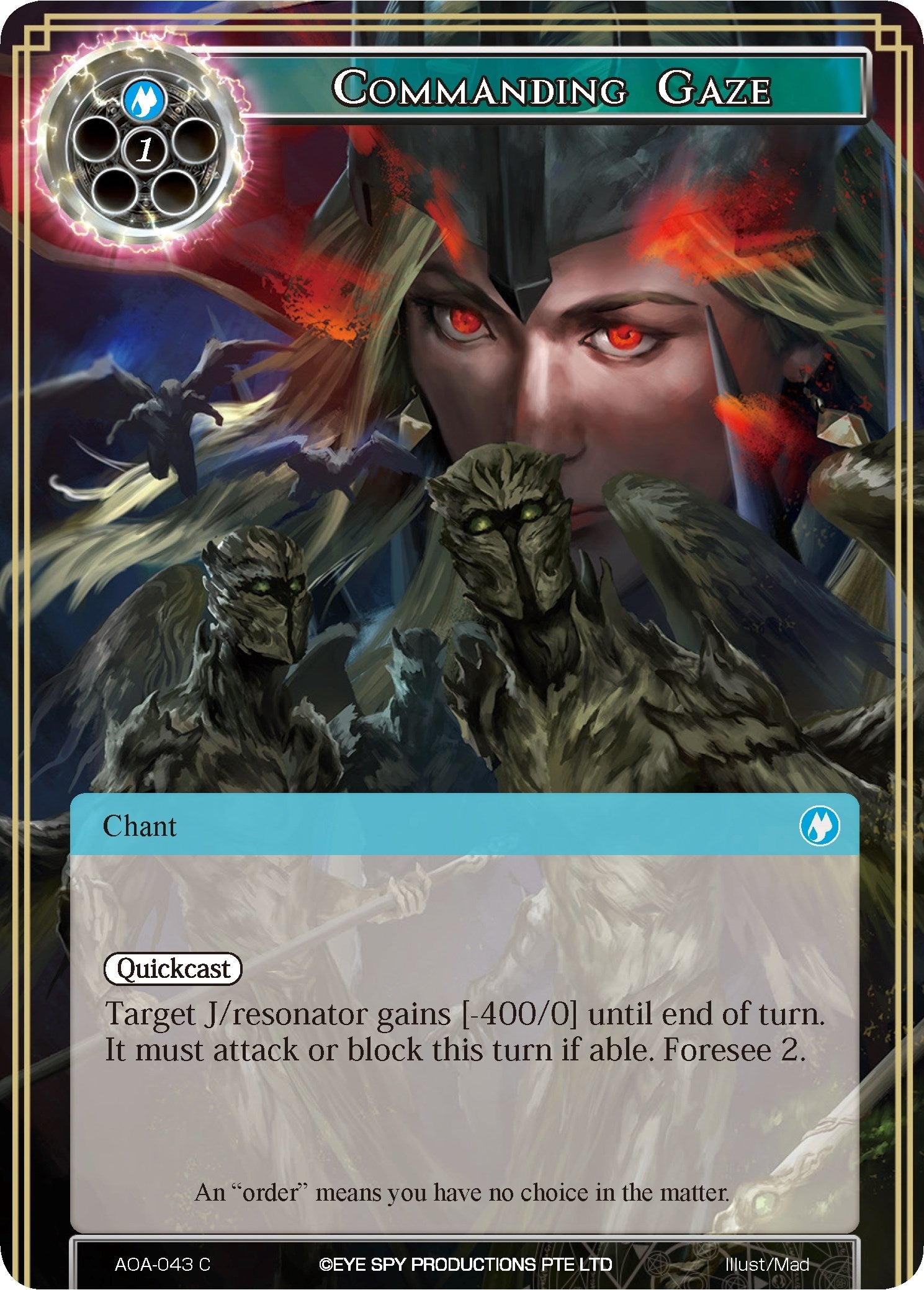 Image for Commanding Gaze (Awakening of the Ancients) (AOA-043) - Force of Will