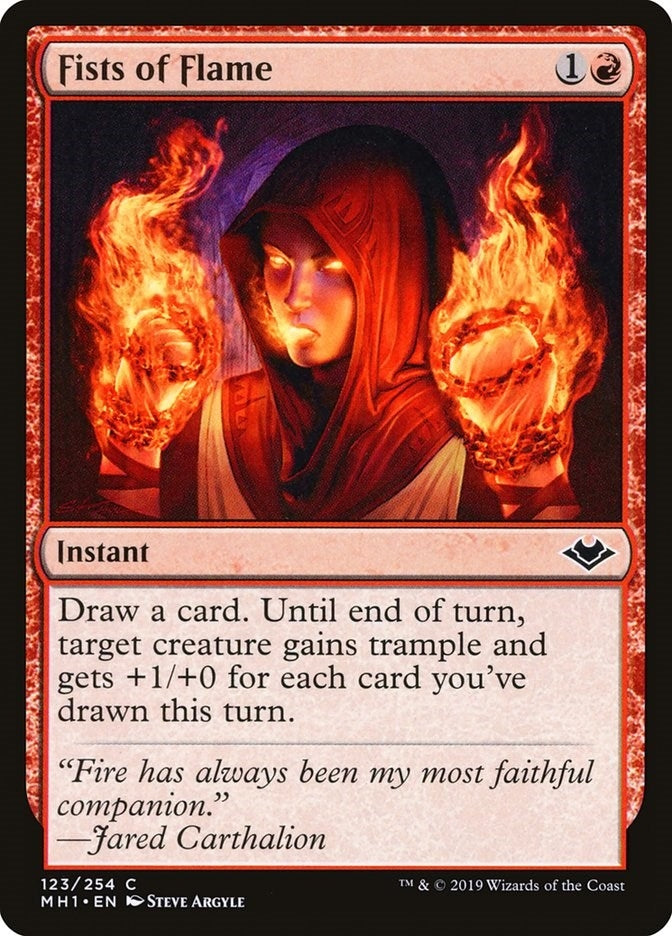 Image for Fists of Flame (Modern Horizons) (123) - Magic: The Gathering