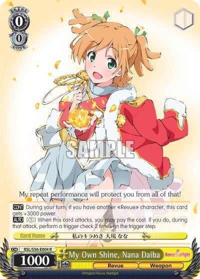 Image for My Own Shine, Nana Daiba (Revue Starlight) (RSL/S56-E004 R) - Weiss Schwarz