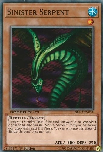 Image for Sinister Serpent (Speed Duel: Attack from the Deep) (SBAD-EN037) - YuGiOh
