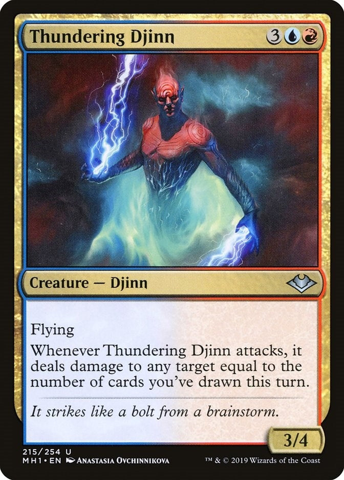 Image for Thundering Djinn (Modern Horizons) (215) - Magic: The Gathering