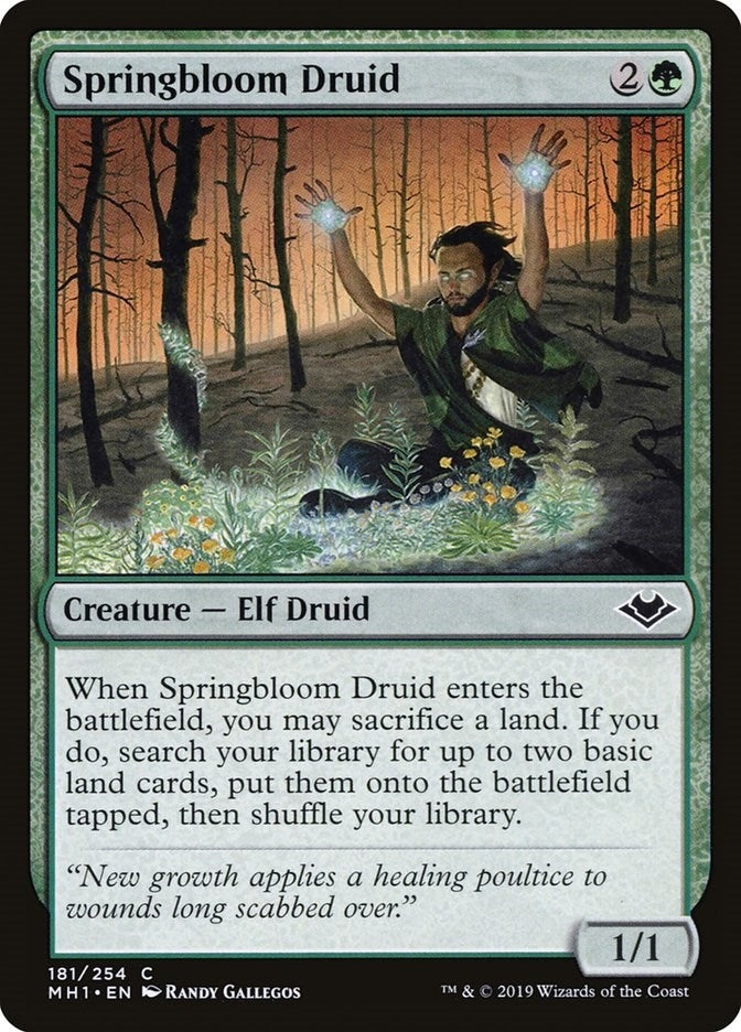 Image for Springbloom Druid (Modern Horizons) (181) - Magic: The Gathering