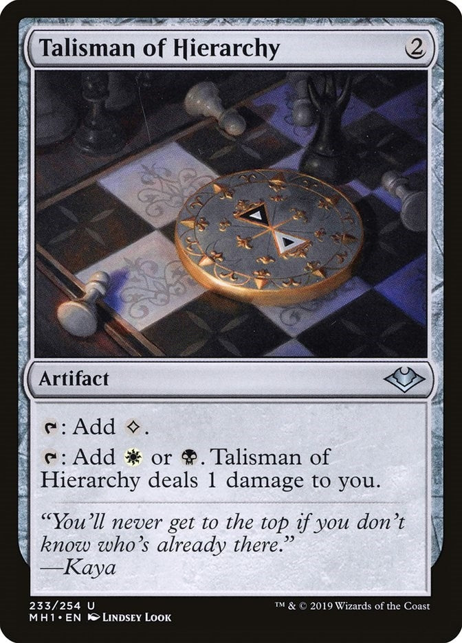 Image for Talisman of Hierarchy (Modern Horizons) (233) - Magic: The Gathering