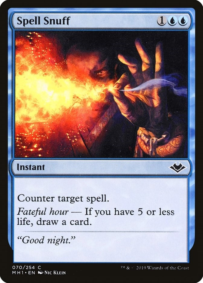 Image for Spell Snuff (Modern Horizons) (70) - Magic: The Gathering