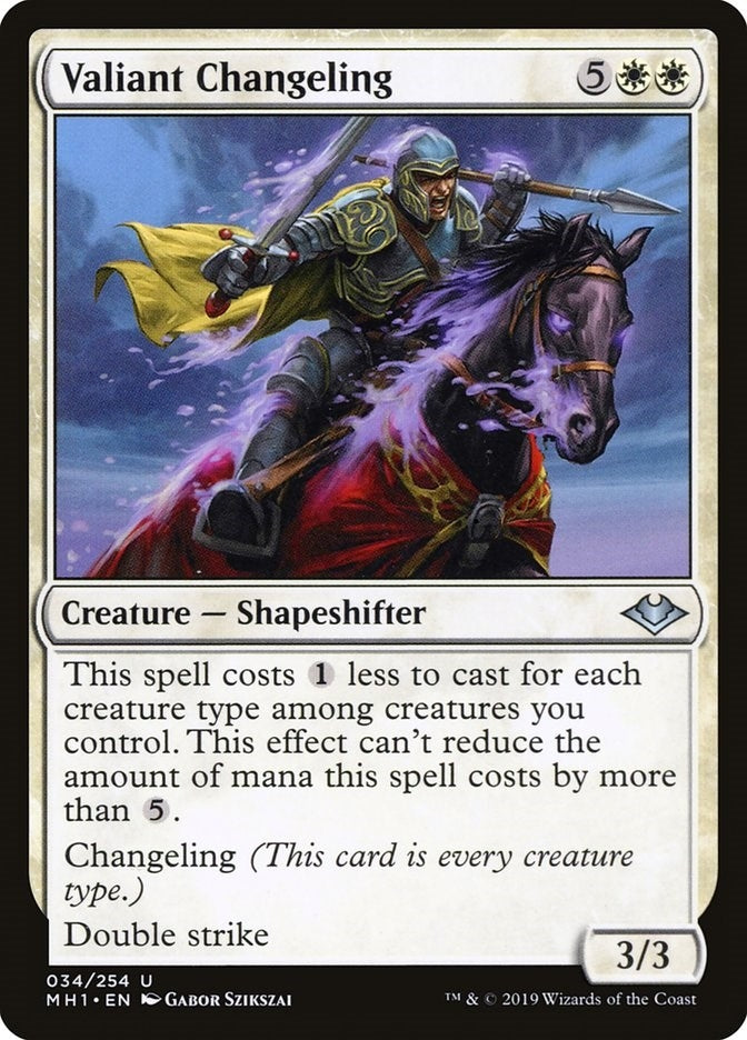 Image for Valiant Changeling (Modern Horizons) (34) - Magic: The Gathering
