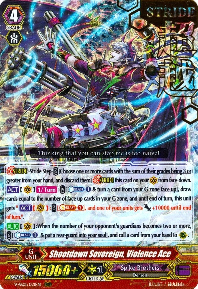 Image for Shootdown Sovereign, Violence Ace (Hot Stamped) (V-SS01: Premium Collection 2019) (V-SS01/021EN) - Cardfight Vanguard