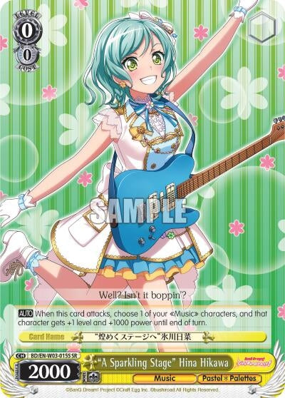 Image for "A Sparkling Stage" Hina Hikawa (SR) (BanG Dream! Girls Band Party! MULTI LIVE) (BD/EN-W03-015S SR) - Weiss Schwarz