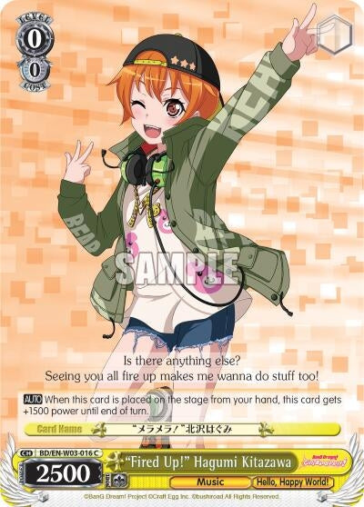 Image for "Fired Up!" Hagumi Kitazawa (BanG Dream! Girls Band Party! MULTI LIVE) (BD/EN-W03-016 C) - Weiss Schwarz