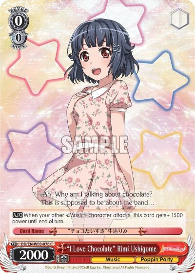 Image for "I Love Chocolate" Rimi Ushigome (BanG Dream! Girls Band Party! MULTI LIVE) (BD/EN-W03-078 C) - Weiss Schwarz