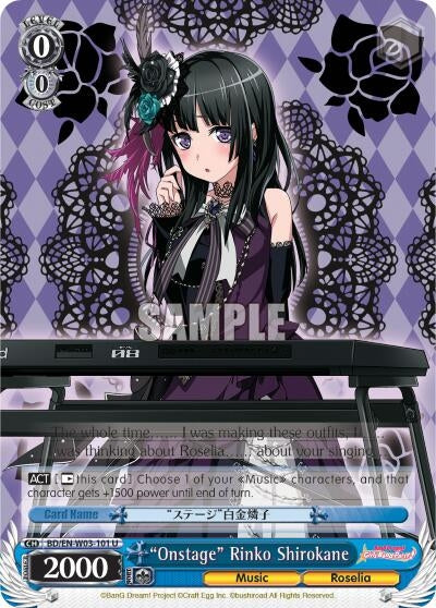 Image for "Onstage" Rinko Shirokane (BanG Dream! Girls Band Party! MULTI LIVE) (BD/EN-W03-101 U) - Weiss Schwarz