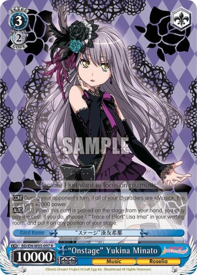 Image for "Onstage" Yukina Minato (BanG Dream! Girls Band Party! MULTI LIVE) (BD/EN-W03-097 R) - Weiss Schwarz