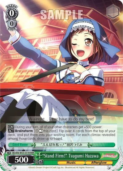 Image for "Stand Firm!" Tsugumi Hazawa (RRR) (BanG Dream! Girls Band Party! MULTI LIVE) (BD/EN-W03-031R RRR) - Weiss Schwarz