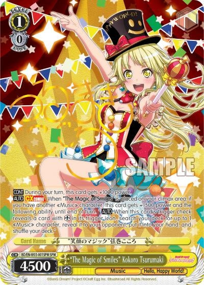 Image for "The Magic of Smiles" Kokoro Tsurumaki (SPM) (BanG Dream! Girls Band Party! MULTI LIVE) (BD/EN-W03-001SPM SPM) - Weiss Schwarz