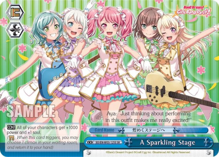Image for A Sparkling Stage (SR) (BanG Dream! Girls Band Party! MULTI LIVE) (BD/EN-W03-125S SR) - Weiss Schwarz
