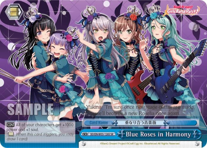Image for Blue Roses in Harmony (SR) (BanG Dream! Girls Band Party! MULTI LIVE) (BD/EN-W03-126S SR) - Weiss Schwarz