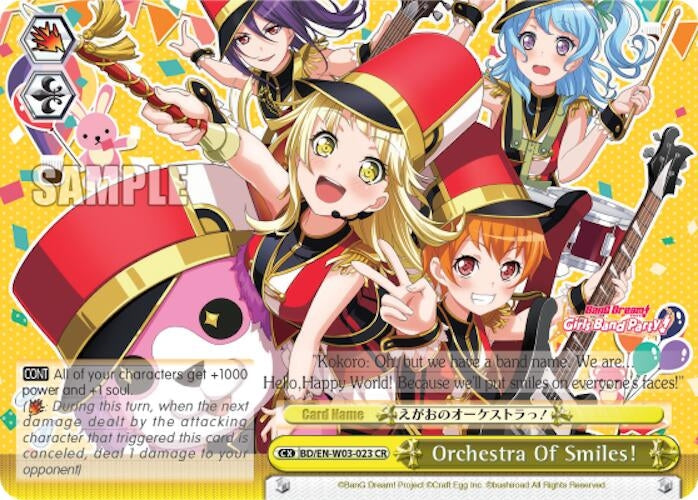 Image for Orchestra Of Smiles! (BanG Dream! Girls Band Party! MULTI LIVE) (BD/EN-W03-023 CR) - Weiss Schwarz