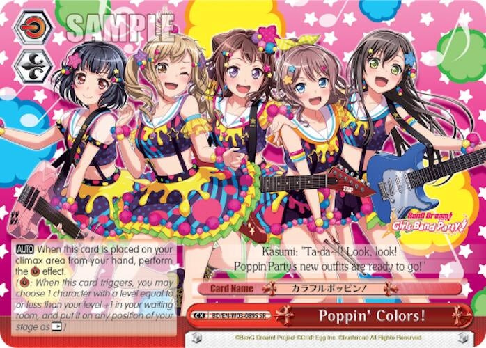 Image for Poppin'Colors! (SR) (BanG Dream! Girls Band Party! MULTI LIVE) (BD/EN-W03-089S SR) - Weiss Schwarz