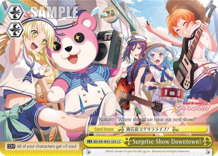 Image for Surpise Show Downtown! (BanG Dream! Girls Band Party! MULTI LIVE) (BD/EN-W03-024 CC) - Weiss Schwarz